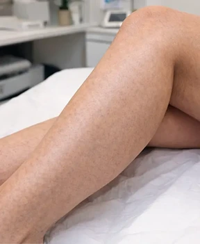 Condición inicial antes del tratamiento de varices